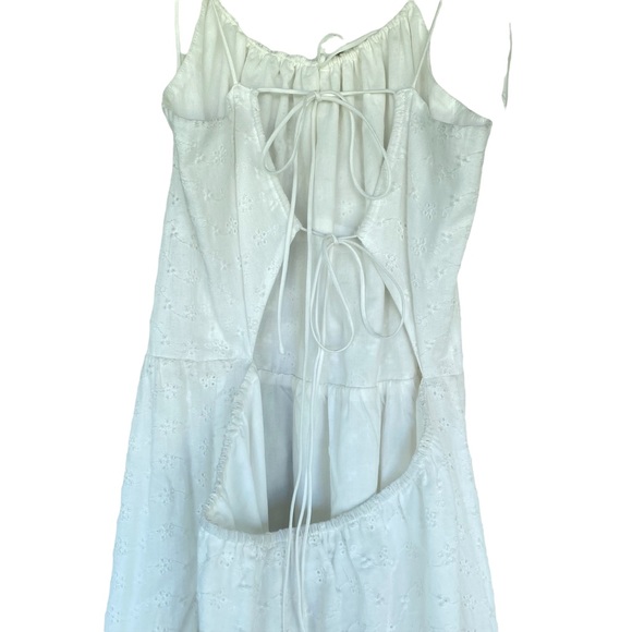 NWOT Reformation White Heaven Ruffle Midi Dress - Picture 10 of 13